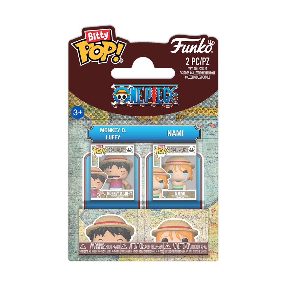 Funko Bitty Pop! 2-pack: One Piece - Monkey D. Luffy &amp; Nami Vinyl Figures
