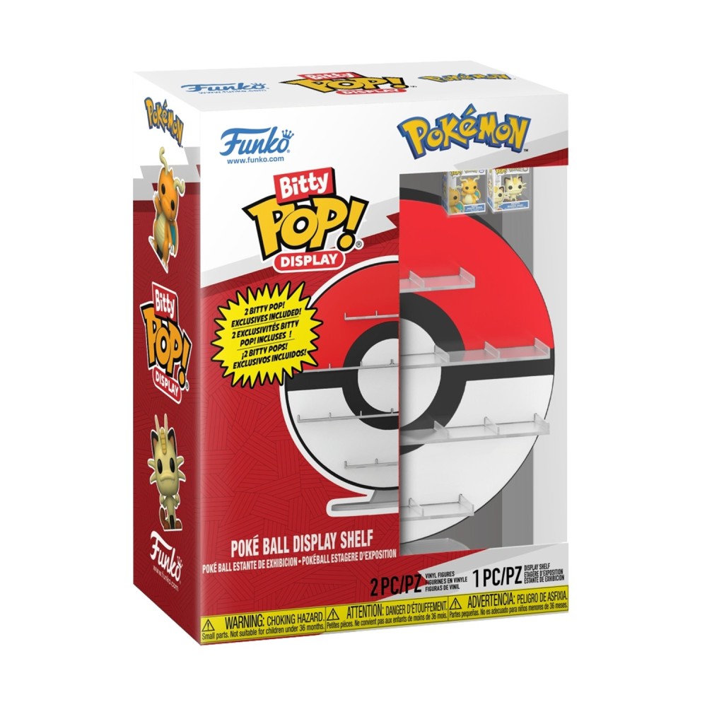 Funko Bitty Pop! Display: Pokemon - Poké Ball Display Shelf &amp; Vinyl Figures