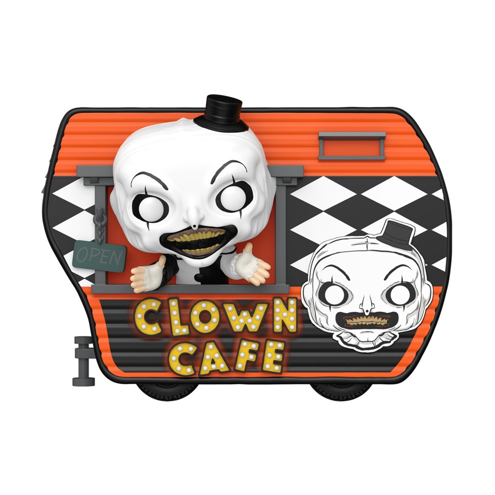 Funko Pop! Rides Super Deluxe: Terrifier - Artr with Clown Café #149 Vinyl Figure