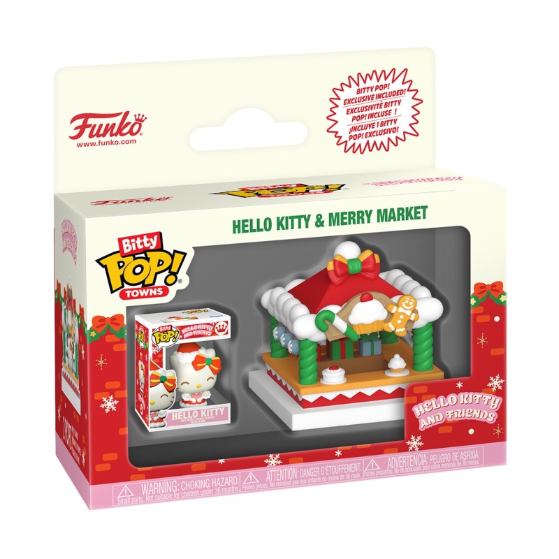 Funko Bitty Pop! Towns: Hello Kitty And Friends (Holiday) - Hello Kitty &amp; Merry Market Vinyl Figures