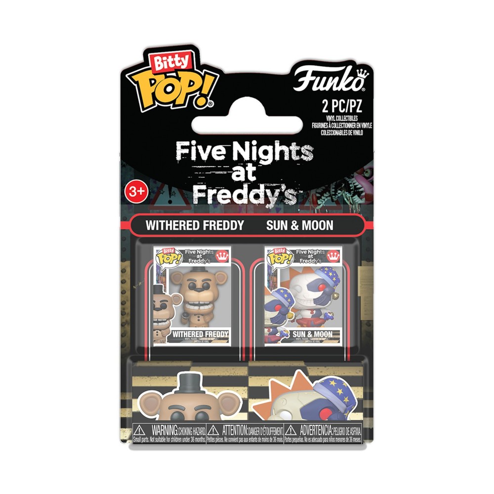 Funko Bitty Pop! 2-Pack: Five Nights at Freddy's - Withered Freddy &amp; Sun&amp;Moon Vinyl Figures