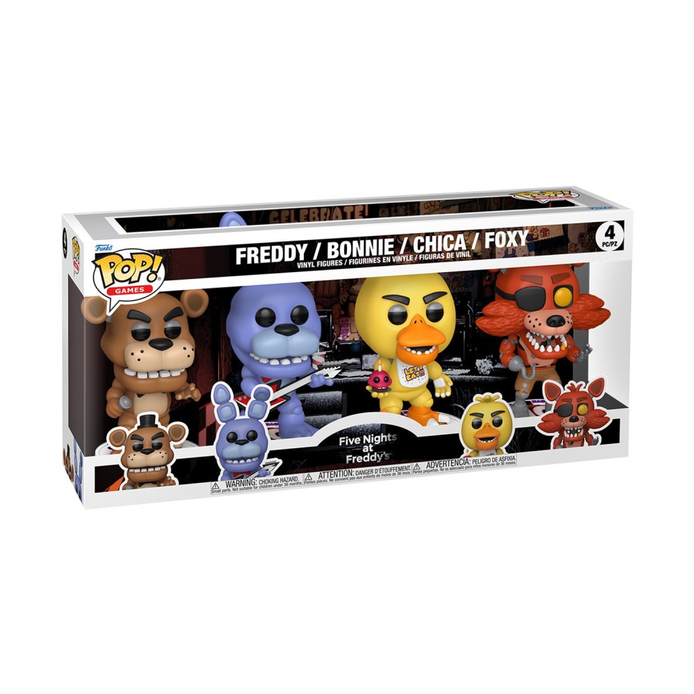 Funko Pop! 4-Pack Games: Five Nights at Freddy's - Freddy, Bonnie, Chica, Foxy Vinyl Figures