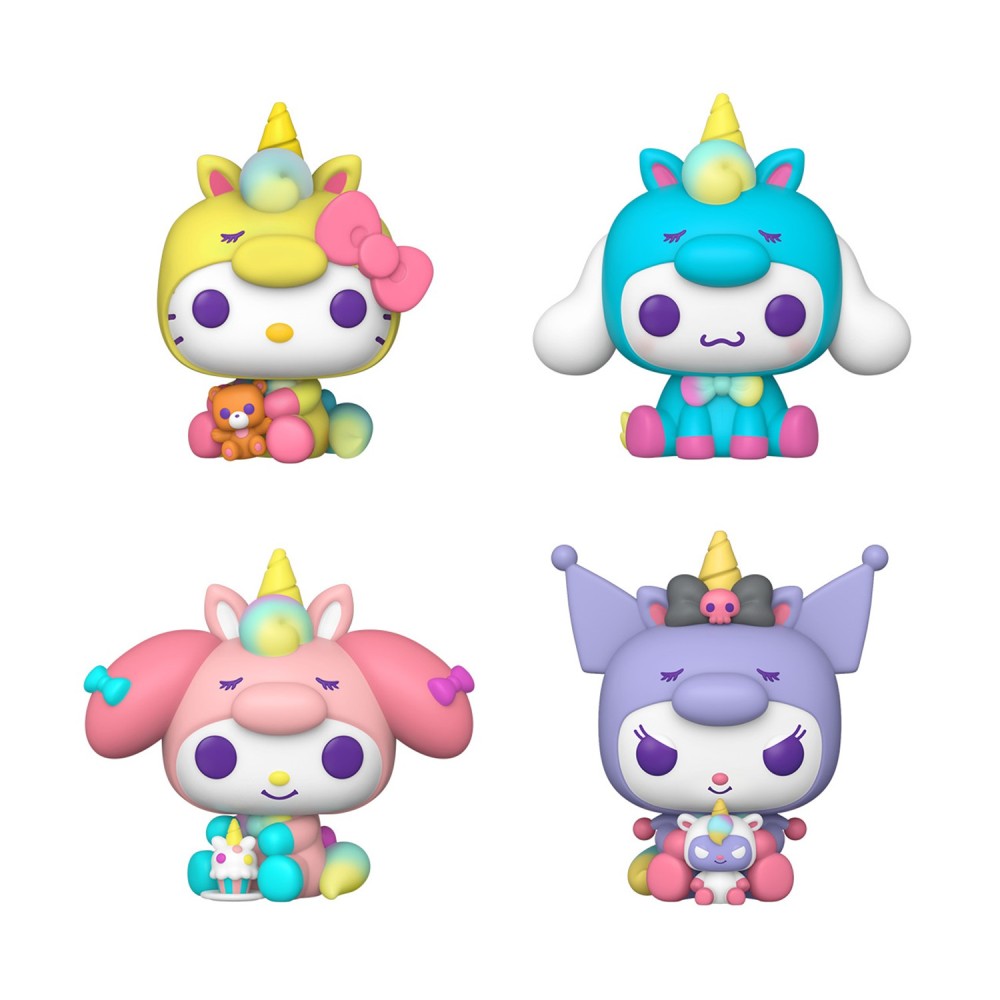 Funko Pop! 4-Pack: Hello Kitty and Friends - Hello Kitty, Cinnamoroll, My Melody, Kuromi Vinyl Figures