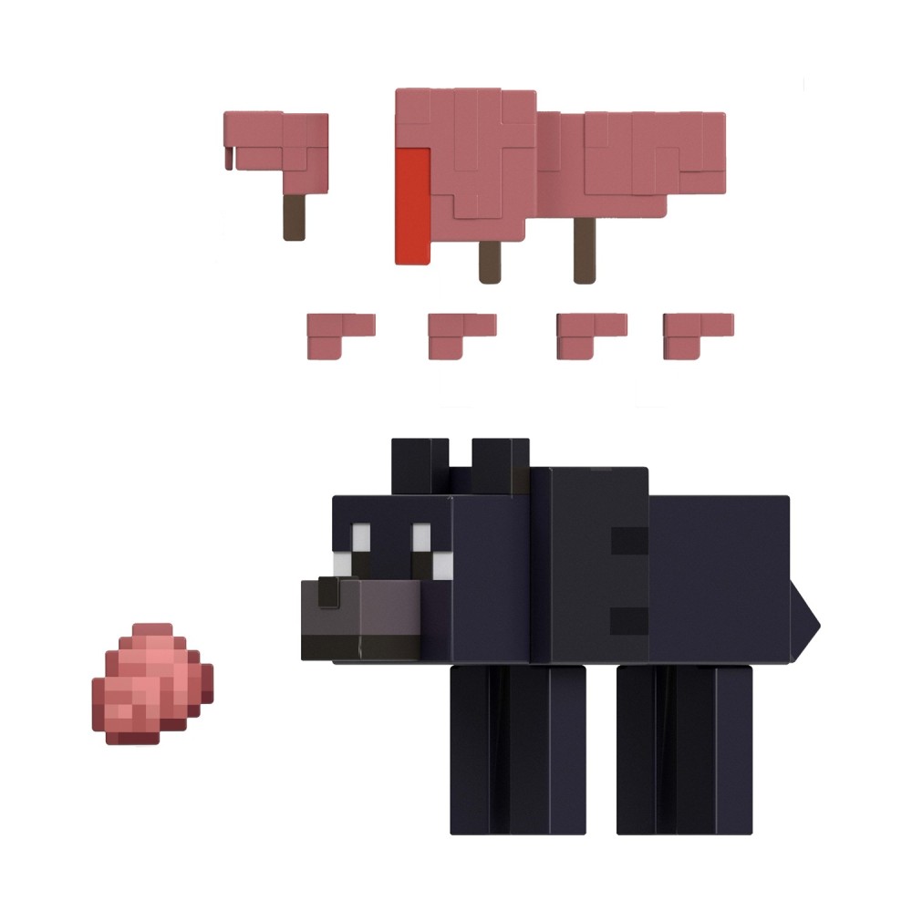 Mattel Minecraft: Armored Wolf - Figure 8cm (JJR99)