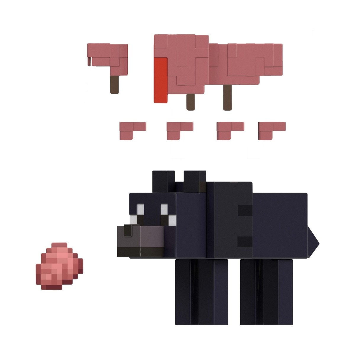 Mattel Minecraft: Armored Wolf - Figure 8cm (JJR99)