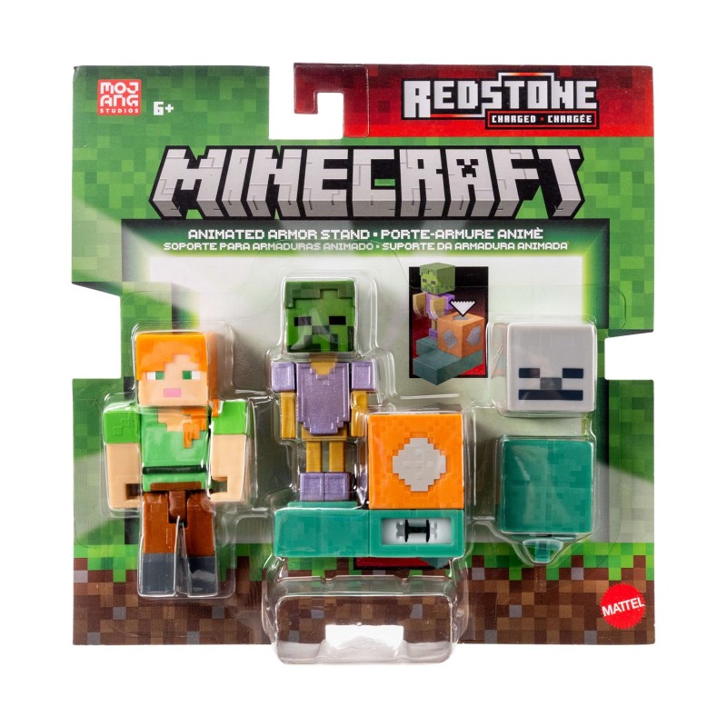 Mattel Minecraft: - Basic Figure With Accessories – Mc Animated Armor Stand (JKK04)