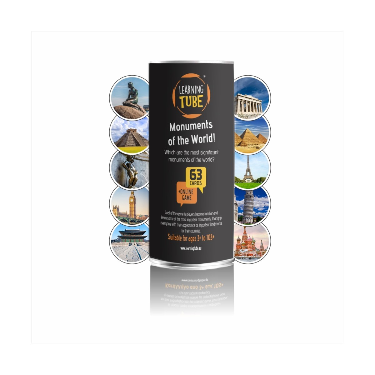 K-Toyz Learning Tubes: Monuments Of The World (English Language) (LT-011)