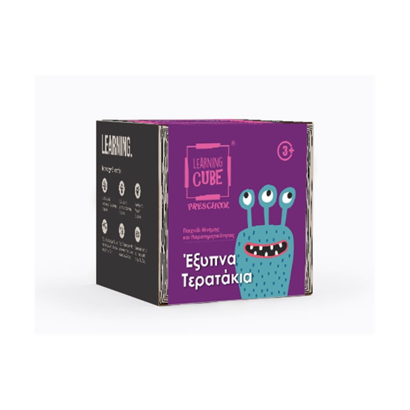 K-Toyz Learning Cubes: Τερατάκια Βρες Τις Διαφορές &amp; Memo (Greek Language) (LC-007)
