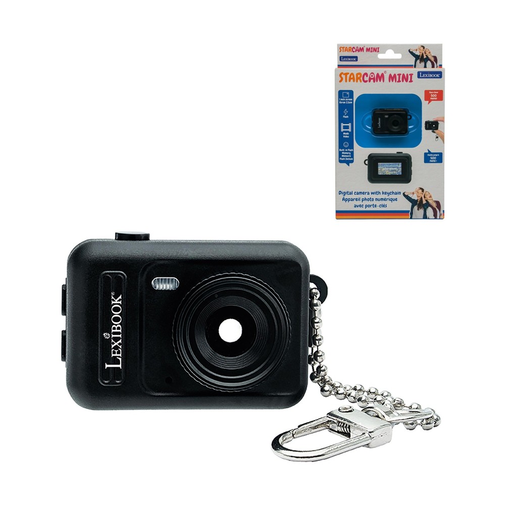 Lexibook Starcam Mini: Digital Camera with Keychain - Black (25.DJKC76BK)