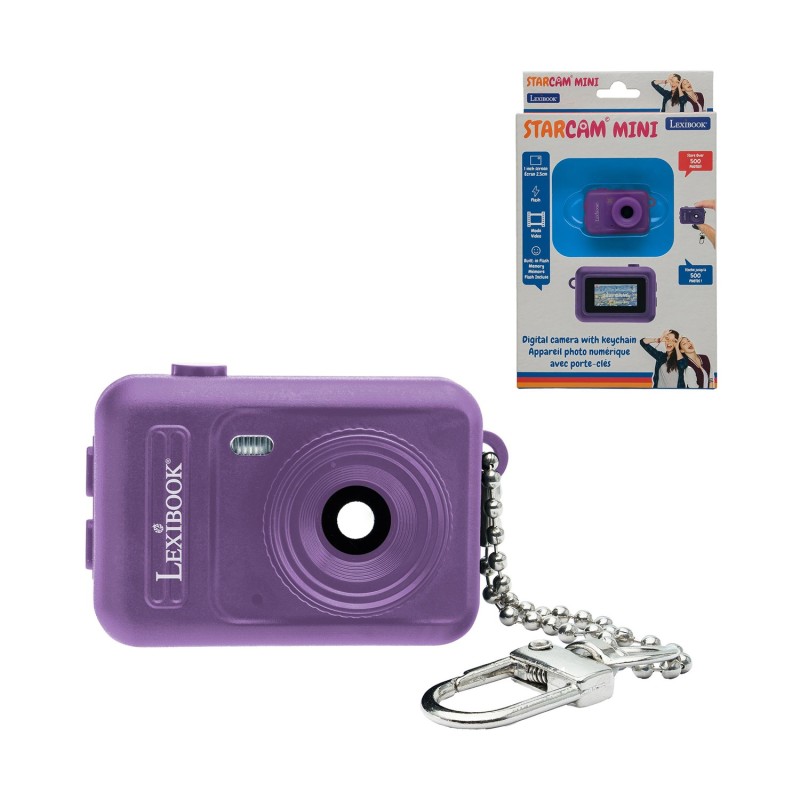 Lexibook Starcam Mini: Digital Camera with Keychain - Purple (25.DJKC76PK)