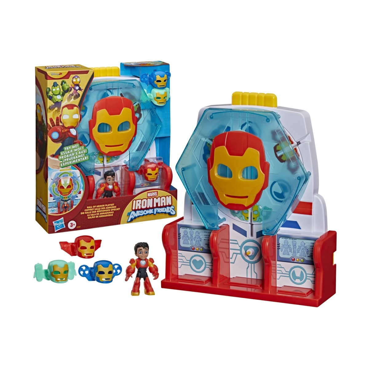 Hasbro DisneyJr.: Marvel -  Iron Man &amp; His Awesome Friends - Hall of Armor Playset (G1261)