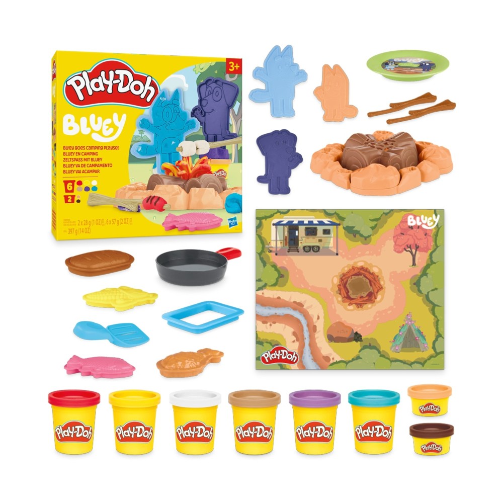 Hasbro Play-Doh: Clay Doh Play-Doh Bluey Goes Camping Playset (G0229)