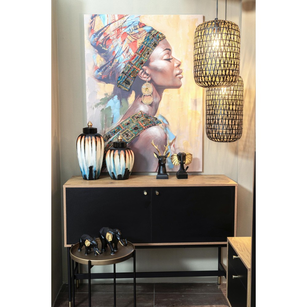 ΚΟΜΟΤΑ-ΜΠΟΥΦΕΣ ΜΕ 2 ΝΤΟΥΛΑΠΙΑ Fylliana Living GREY OAK-ΜΑΥΡΟ ΧΡΩΜΑ 120x40x90εκ