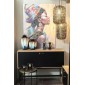 ΚΟΜΟΤΑ-ΜΠΟΥΦΕΣ ΜΕ 2 ΝΤΟΥΛΑΠΙΑ Fylliana Living GREY OAK-ΜΑΥΡΟ ΧΡΩΜΑ 120x40x90εκ