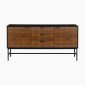 ΚΟΜΟΤΑ-ΜΠΟΥΦΕΣ Fylliana FL2405 ΜΑΥΡΟ-GREY OAK ΧΡΩΜΑ 150x40x75εκ