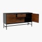 ΚΟΜΟΤΑ-ΜΠΟΥΦΕΣ Fylliana FL2405 ΜΑΥΡΟ-GREY OAK ΧΡΩΜΑ 150x40x75εκ