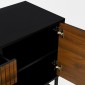 ΚΟΜΟΤΑ-ΜΠΟΥΦΕΣ Fylliana FL2405 ΜΑΥΡΟ-GREY OAK ΧΡΩΜΑ 150x40x75εκ