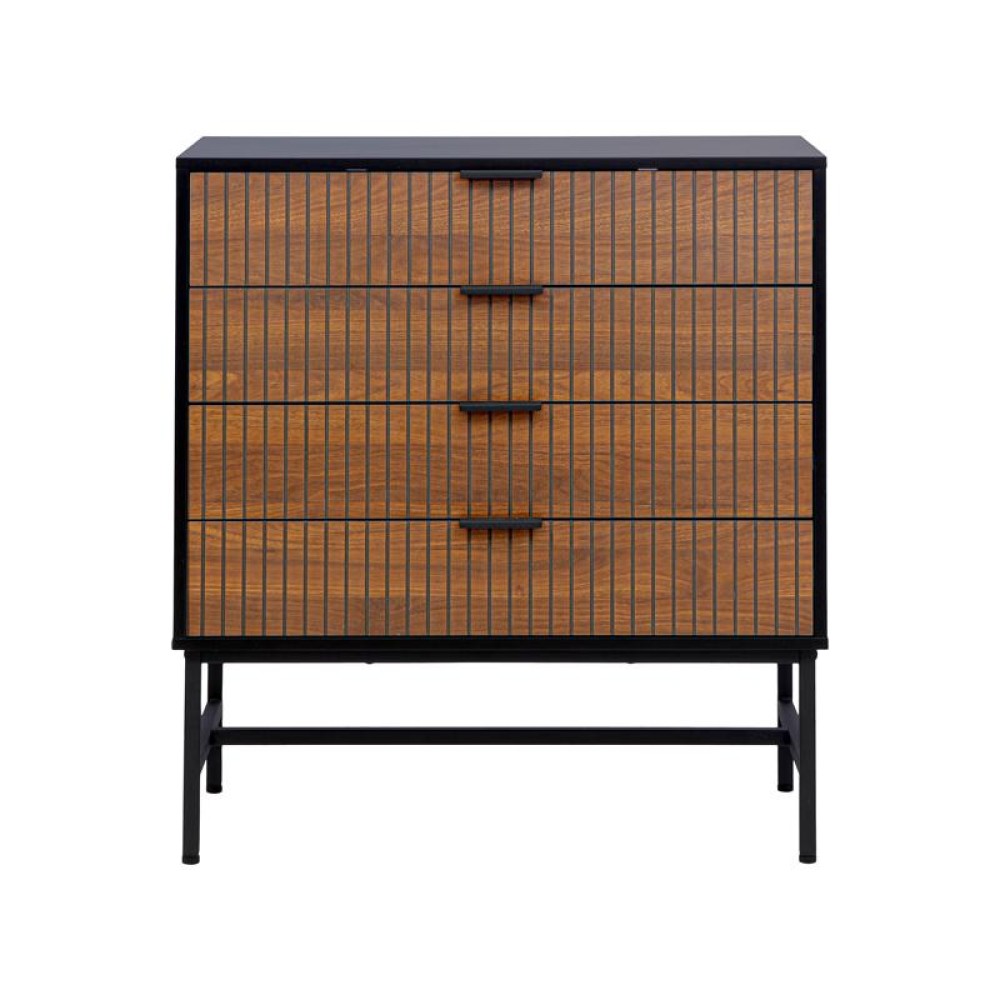 ΣΥΡΤΑΡΙΕΡΑ Fylliana FL2405 ΜΑΥΡΟ-GREY OAK ΧΡΩΜΑ 80x40x90εκ