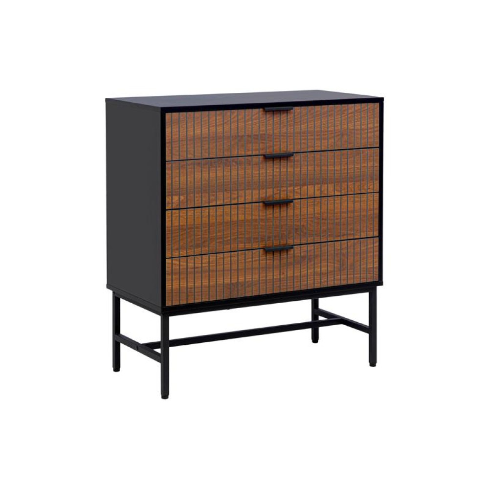 ΣΥΡΤΑΡΙΕΡΑ Fylliana FL2405 ΜΑΥΡΟ-GREY OAK ΧΡΩΜΑ 80x40x90εκ