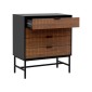 ΣΥΡΤΑΡΙΕΡΑ Fylliana FL2405 ΜΑΥΡΟ-GREY OAK ΧΡΩΜΑ 80x40x90εκ
