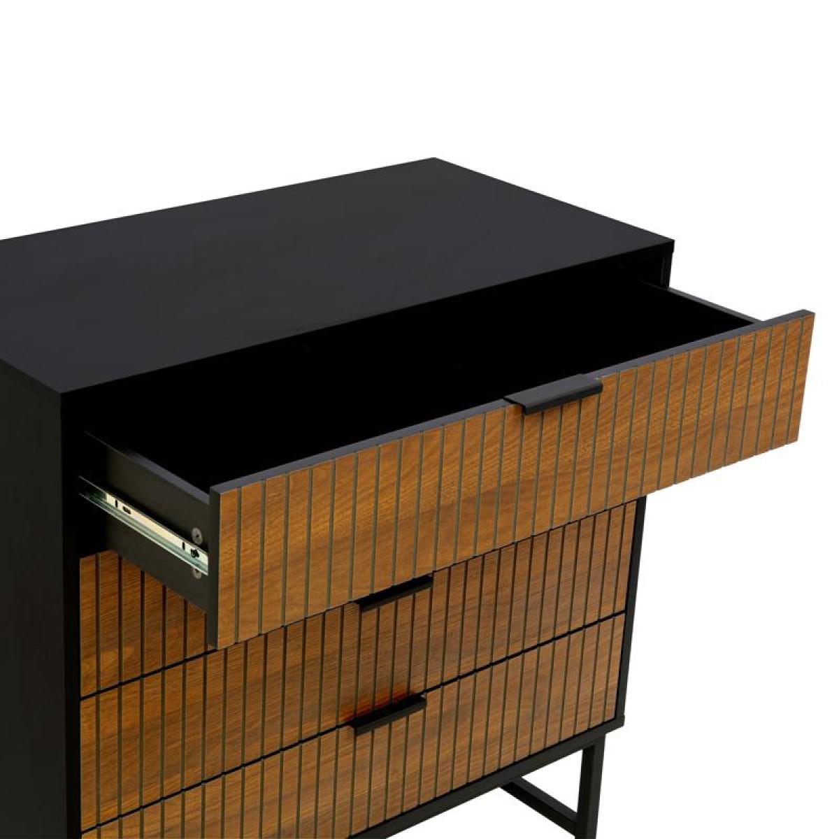 ΣΥΡΤΑΡΙΕΡΑ Fylliana FL2405 ΜΑΥΡΟ-GREY OAK ΧΡΩΜΑ 80x40x90εκ