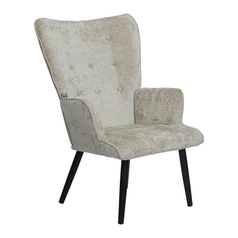 ΠΟΛΥΘΡΟΝΑ Fylliana "Meliora" ΜΕ ΜΕΤΑΛΛΙΚΑ ΠΟΔΙΑ ΜΠΕΖ-ΜΑΥΡΟ ΧΡΩΜΑ 67x74x97εκ