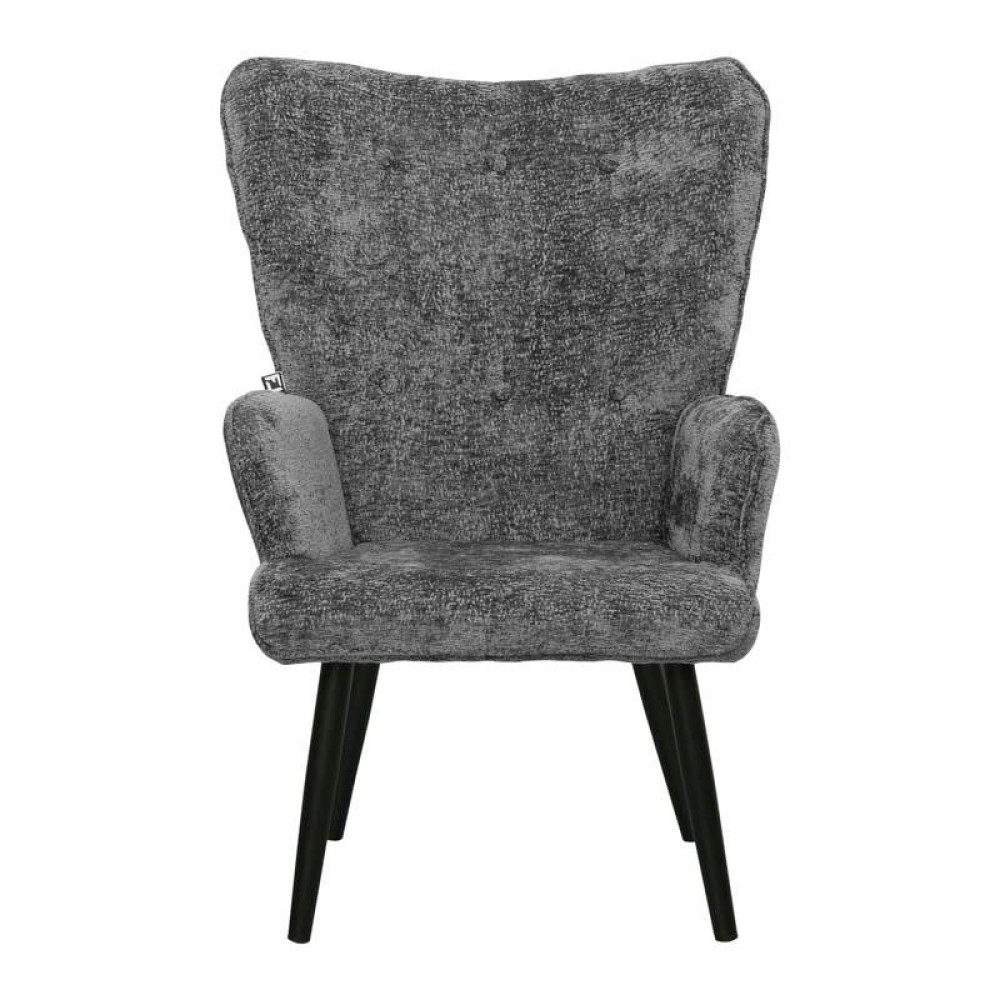 ΠΟΛΥΘΡΟΝΑ Fylliana "Meliora" ΜΕ ΜΕΤΑΛΛΙΚΑ ΠΟΔΙΑ ΣΚΟΥΡΟ ΓΚΡΙ-ΜΑΥΡΟ ΧΡΩΜΑ 67x74x97εκ