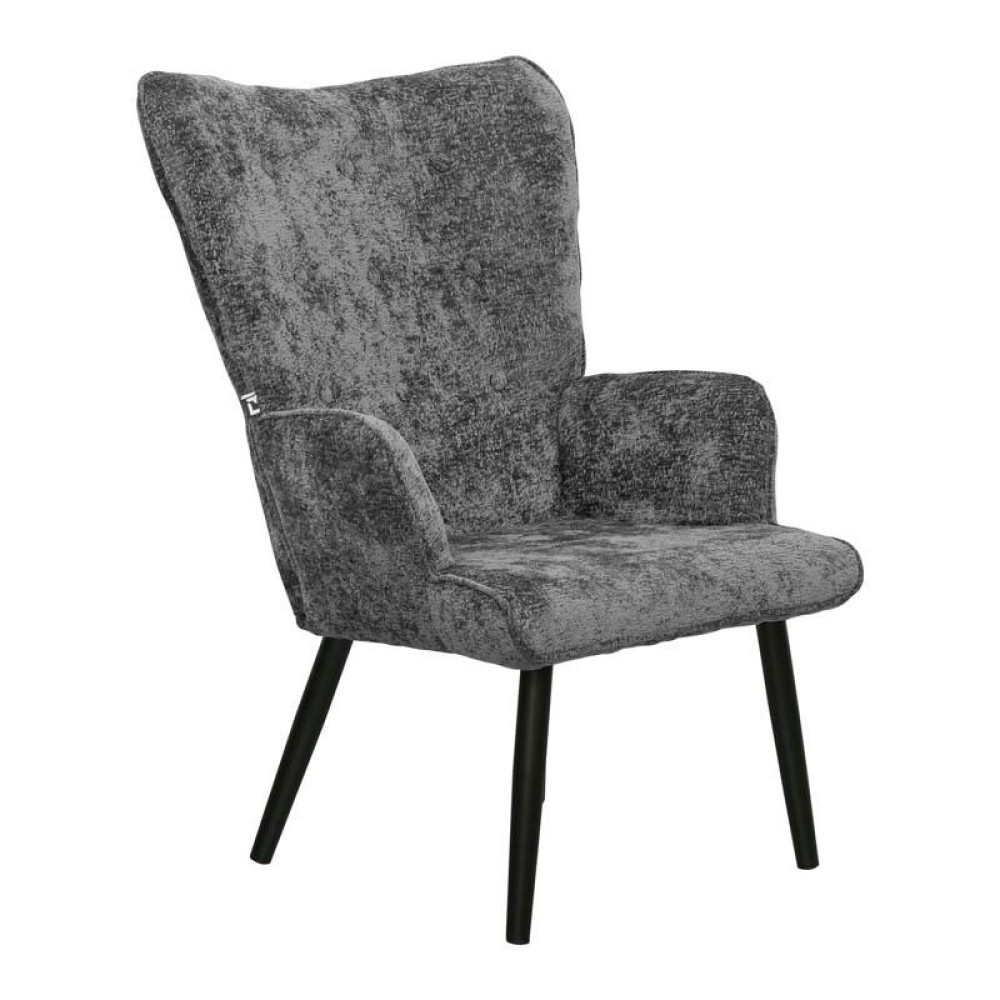 ΠΟΛΥΘΡΟΝΑ Fylliana "Meliora" ΜΕ ΜΕΤΑΛΛΙΚΑ ΠΟΔΙΑ ΣΚΟΥΡΟ ΓΚΡΙ-ΜΑΥΡΟ ΧΡΩΜΑ 67x74x97εκ