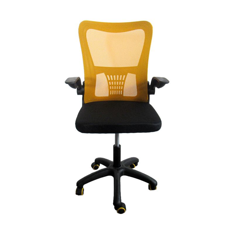 ΚΑΡΕΚΛΑ ΓΡΑΦΕΙΟΥ Fylliana FL611 ΚΙΤΡΙΝΟ-ΜΑΥΡΟ ΧΡΩΜΑ 57x54x106εκ