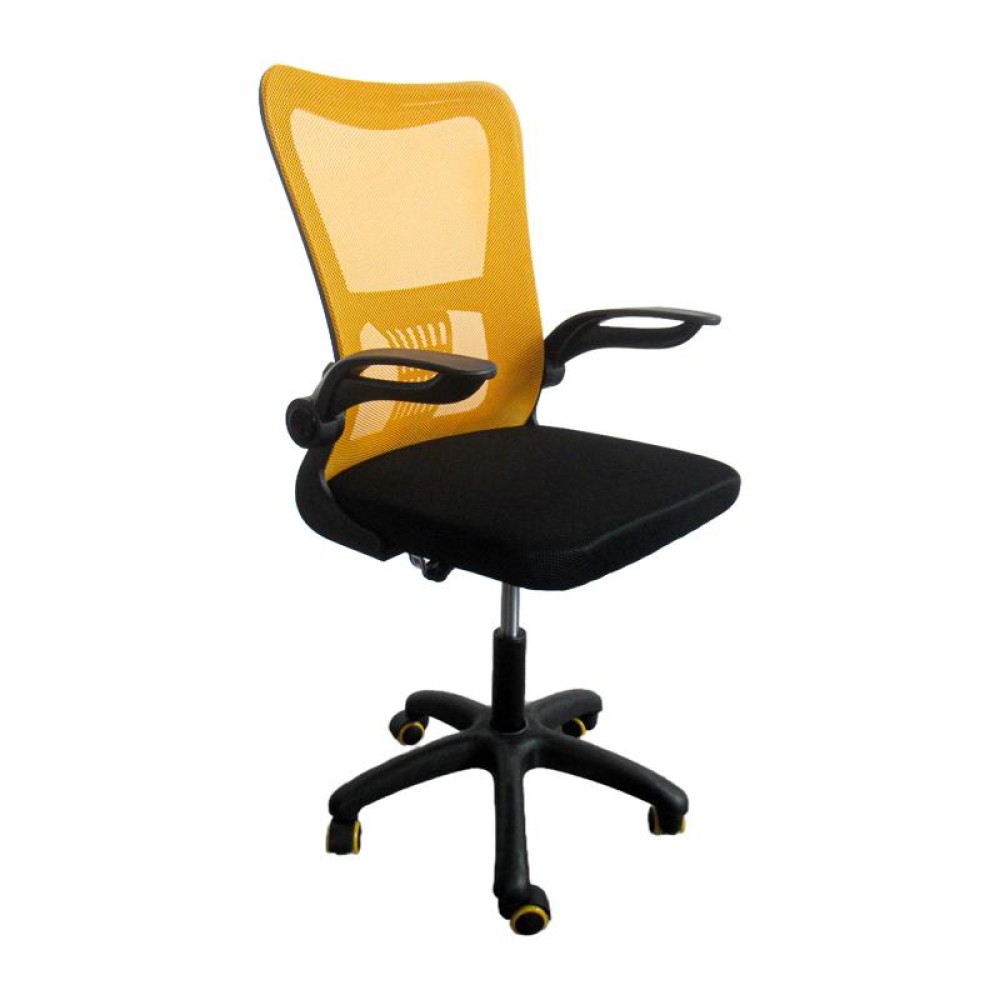 ΚΑΡΕΚΛΑ ΓΡΑΦΕΙΟΥ Fylliana FL611 ΚΙΤΡΙΝΟ-ΜΑΥΡΟ ΧΡΩΜΑ 57x54x106εκ