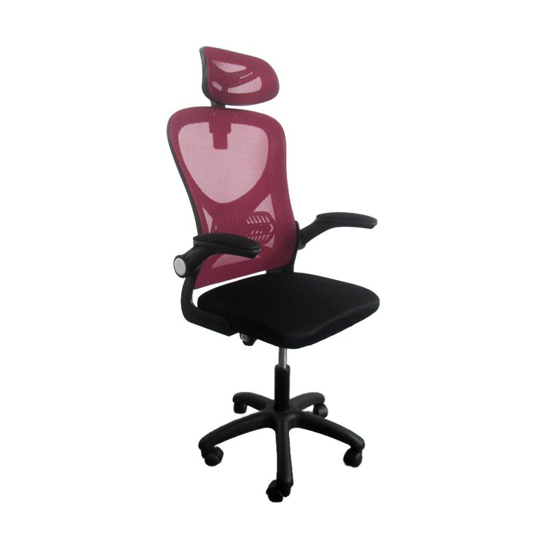 ΚΑΡΕΚΛΑ ΓΡΑΦΕΙΟΥ Fylliana FL850 ΚΟΚΚΙΝΟ-ΜΑΥΡΟ ΧΡΩΜΑ 63x55x101εκ