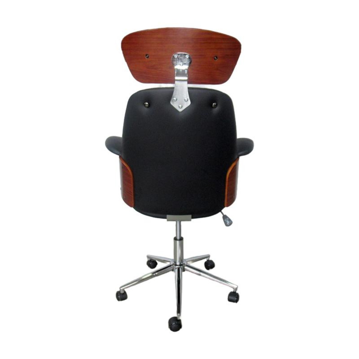 ΚΑΡΕΚΛΑ ΓΡΑΦΕΙΟΥ ΔΙΕΥΘΥΝΤΗ Fylliana FL921 ΜΑΥΡΟ ΤΕΧΝΟΔΕΡΜΑ ΜΕ ΚΑΡΥΔΙ ΞΥΛΟ 68x68x125εκ