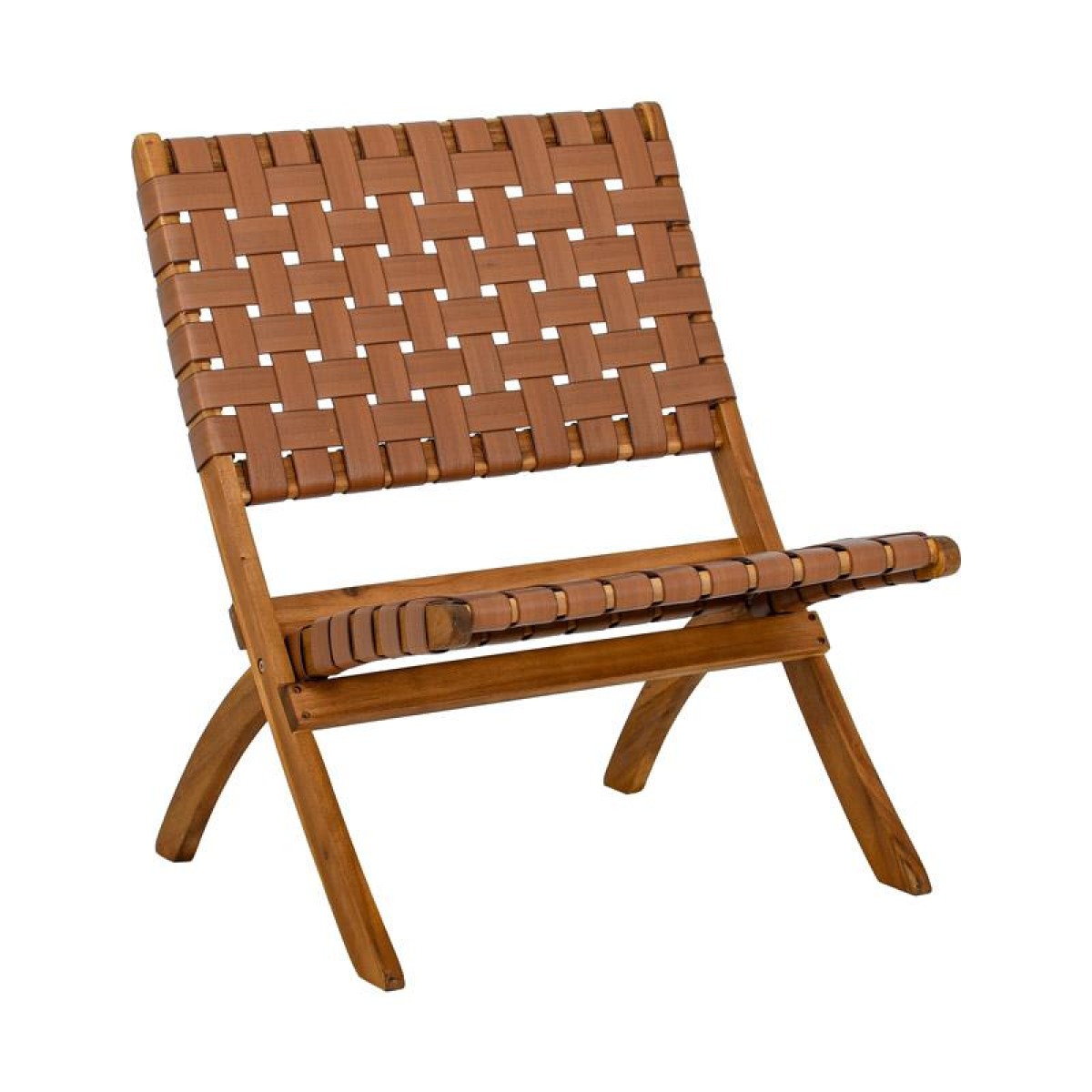 ΚΑΡΕΚΛΑ ΚΗΠΟΥ Fylliana "Solena" ΦΥΣΙΚΟ ΞΥΛΟ ΑΚΑΚΙΑΣ ΜΕ ΚΑΦΕ PU ΙΜΑΝΤΕΣ 72x60x75εκ