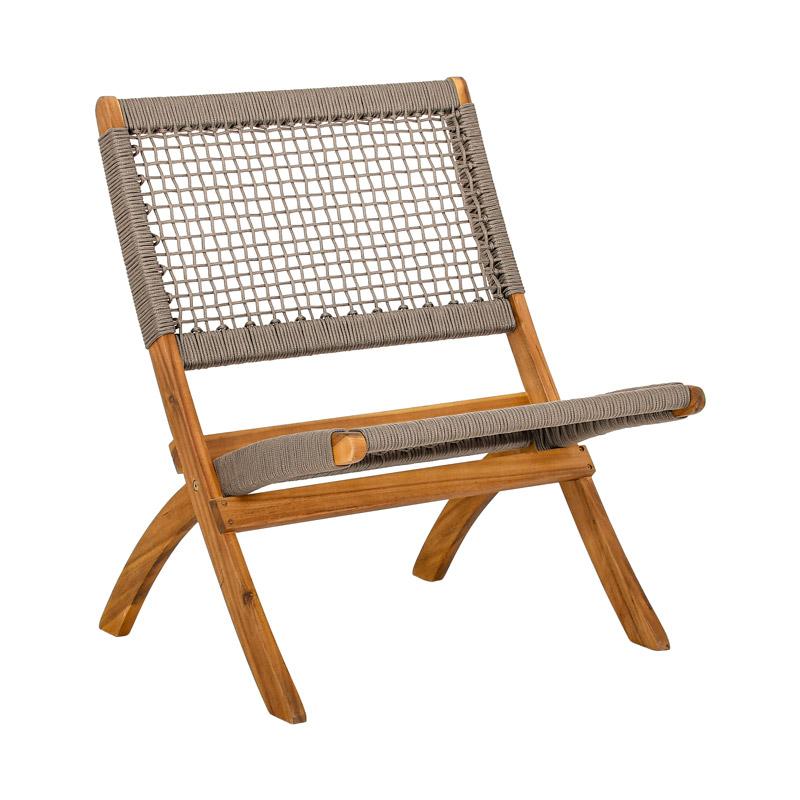 ΚΑΡΕΚΛΑ ΚΗΠΟΥ Fylliana "Lyra" ΦΥΣΙΚΟ ΞΥΛΟ ΑΚΑΚΙΑΣ ΜΕ ΜΠΕΖ ΚΟΡΔΟΝΙ 72x60x75εκ