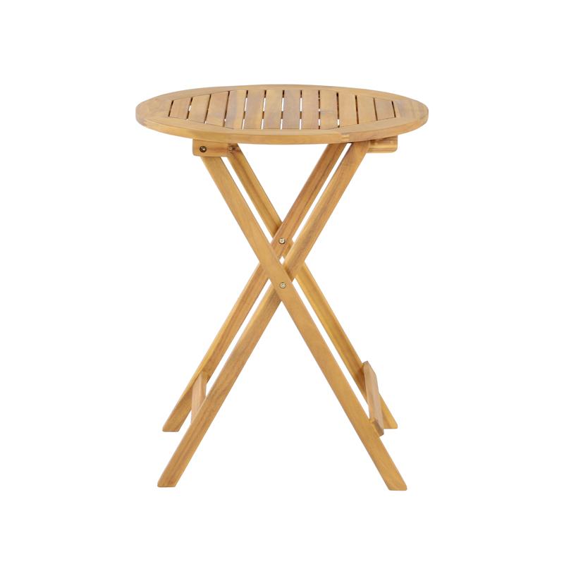 ΑΝΑΔΙΠΛΟΥΜΕΝΟ ΣΤΡΟΓΓΥΛΟ ΤΡΑΠΕΖΙ ΚΗΠΟΥ ΞΥΛΟ ΑΚΑΚΙΑΣ Fylliana MGS-370919-T ΦΥΣΙΚΟ ΧΡΩΜΑ 60x60x75εκ