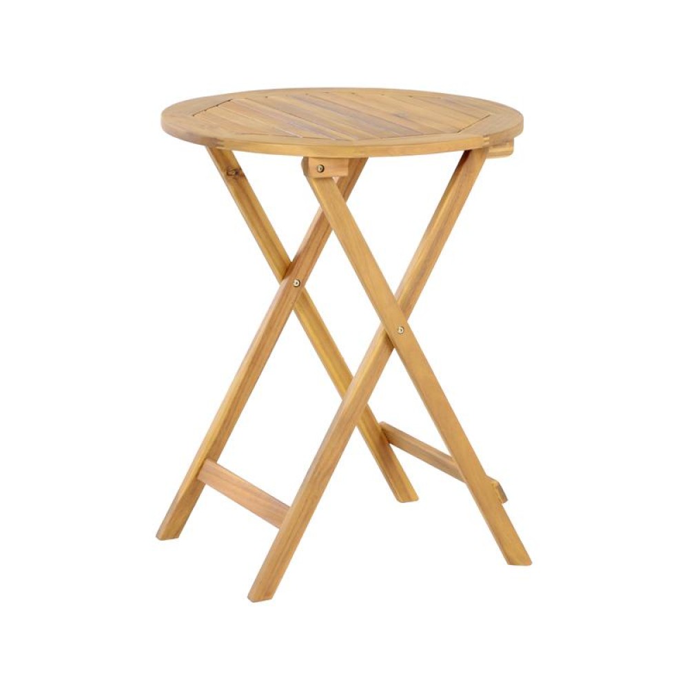 ΑΝΑΔΙΠΛΟΥΜΕΝΟ ΣΤΡΟΓΓΥΛΟ ΤΡΑΠΕΖΙ ΚΗΠΟΥ ΞΥΛΟ ΑΚΑΚΙΑΣ Fylliana MGS-370919-T ΦΥΣΙΚΟ ΧΡΩΜΑ 60x60x75εκ