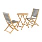 ΣΕΤ BISTRO 3 ΤΕΜ ΞΥΛΟ ΑΚΑΚΙΑΣ Fylliana FL3709 ΚΑΡΥΔΙ ΣΚΕΛΕΤΟΣ-ΓΚΡΙ ΚΟΡΔΟΝΙ 60x60x75εκ