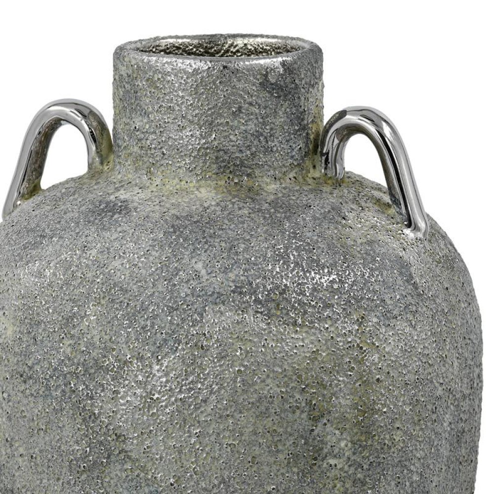 ΚΕΡΑΜΙΚΟ ΒΑΖΟ Fylliana FL134036 ΑΣΗΜΙ-ΓΚΡΙ 18x29εκ