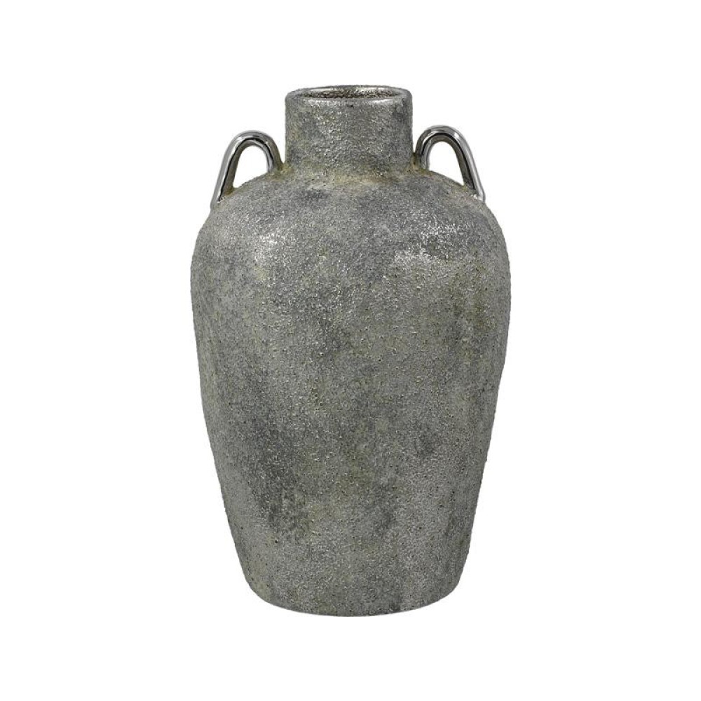 ΚΕΡΑΜΙΚΟ ΒΑΖΟ Fylliana FL134036 ΑΣΗΜΙ-ΓΚΡΙ 18x29εκ