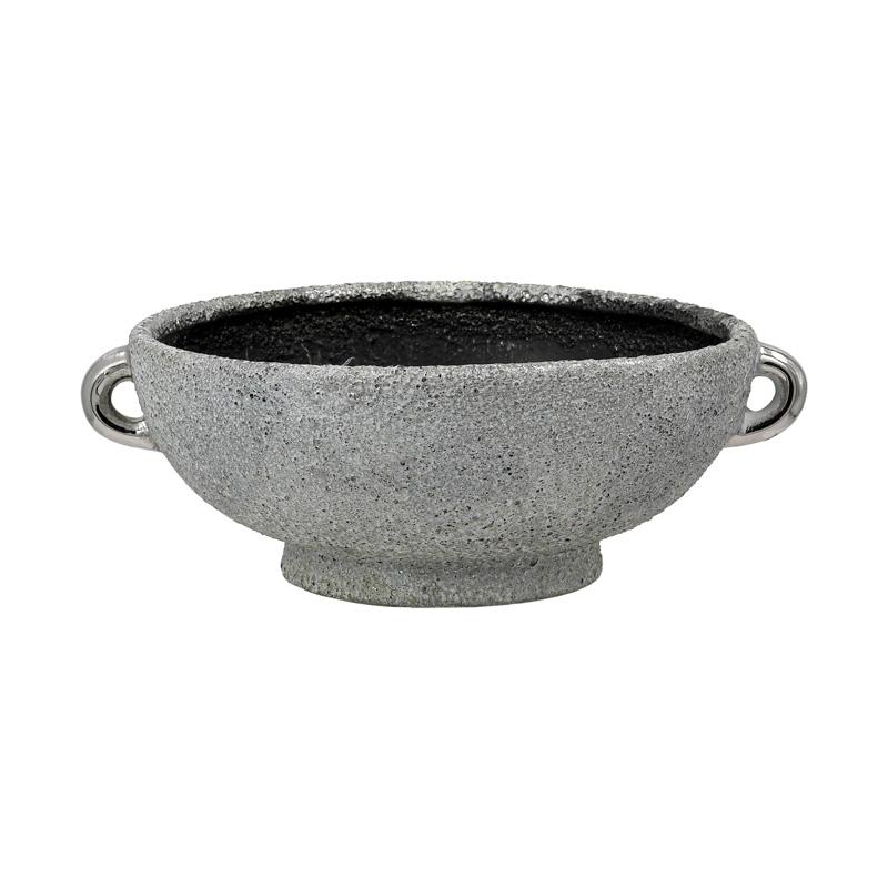 ΚΕΡΑΜΙΚΗ ΚΟΥΠ Fylliana FL135001 ΑΣΗΜΙ-ΓΚΡΙ 20x9εκ