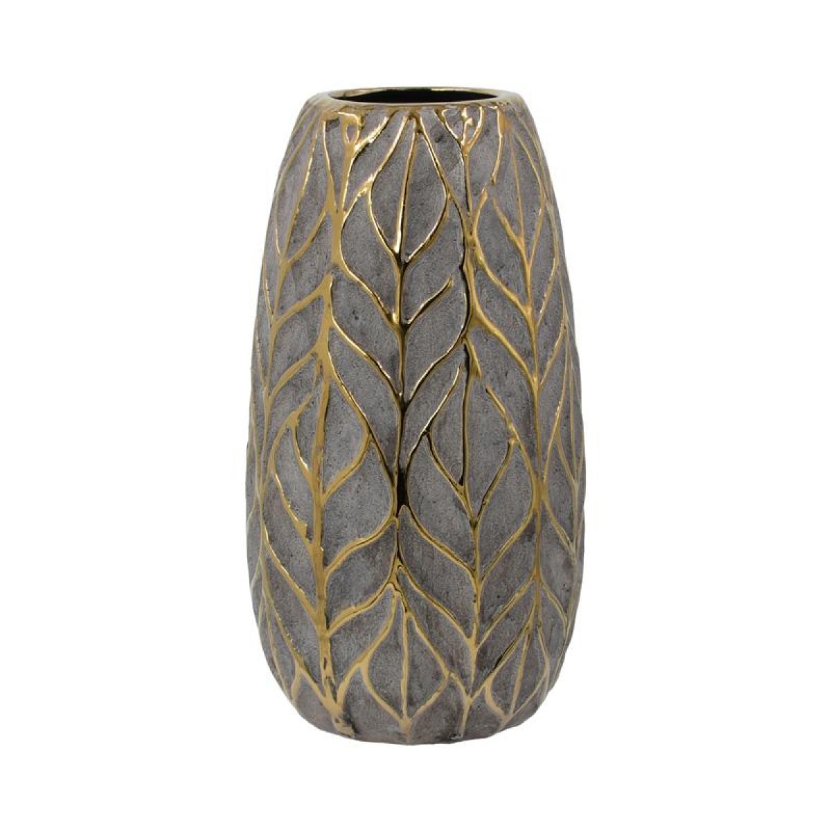 ΚΕΡΑΜΙΚΟ ΒΑΖΟ Fylliana FL126042 ΧΡΥΣΟ-ΚΑΦΕ 14x25εκ