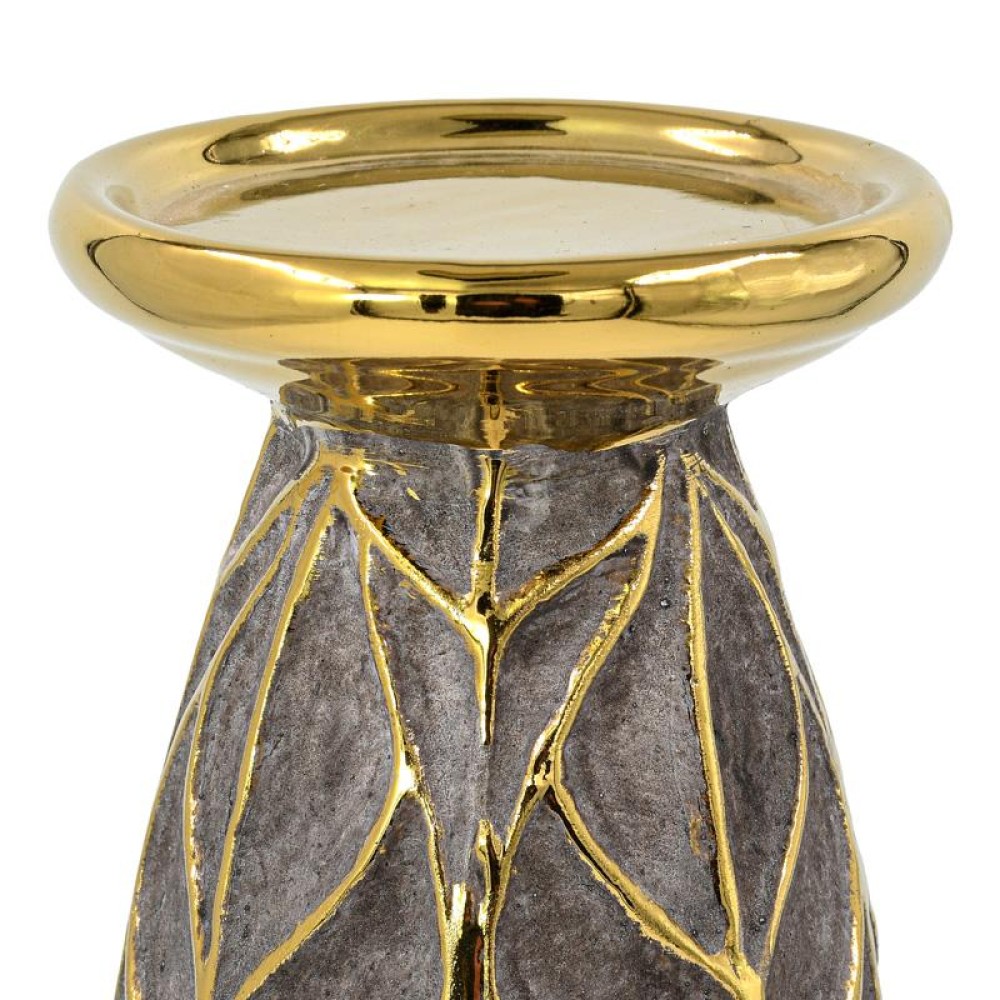 ΚΕΡΑΜΙΚΟ ΚΗΡΟΠΗΓΙΟ Fylliana FL126043 ΧΡΥΣΟ-ΚΑΦΕ 10x20εκ