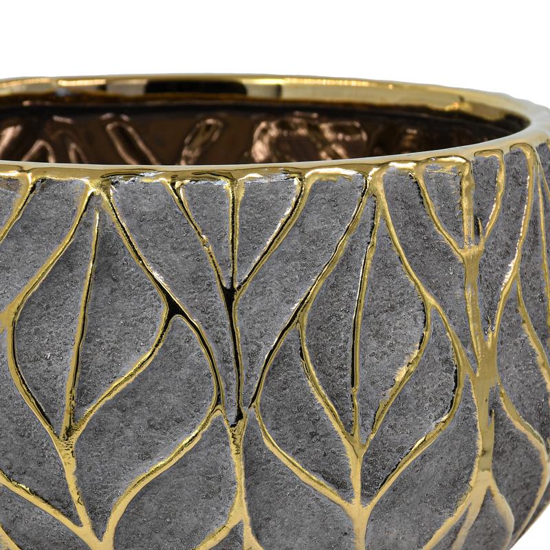 ΚΕΡΑΜΙΚΗ ΚΟΥΠ Fylliana FL126045 ΧΡΥΣΟ-ΚΑΦΕ 18x10εκ