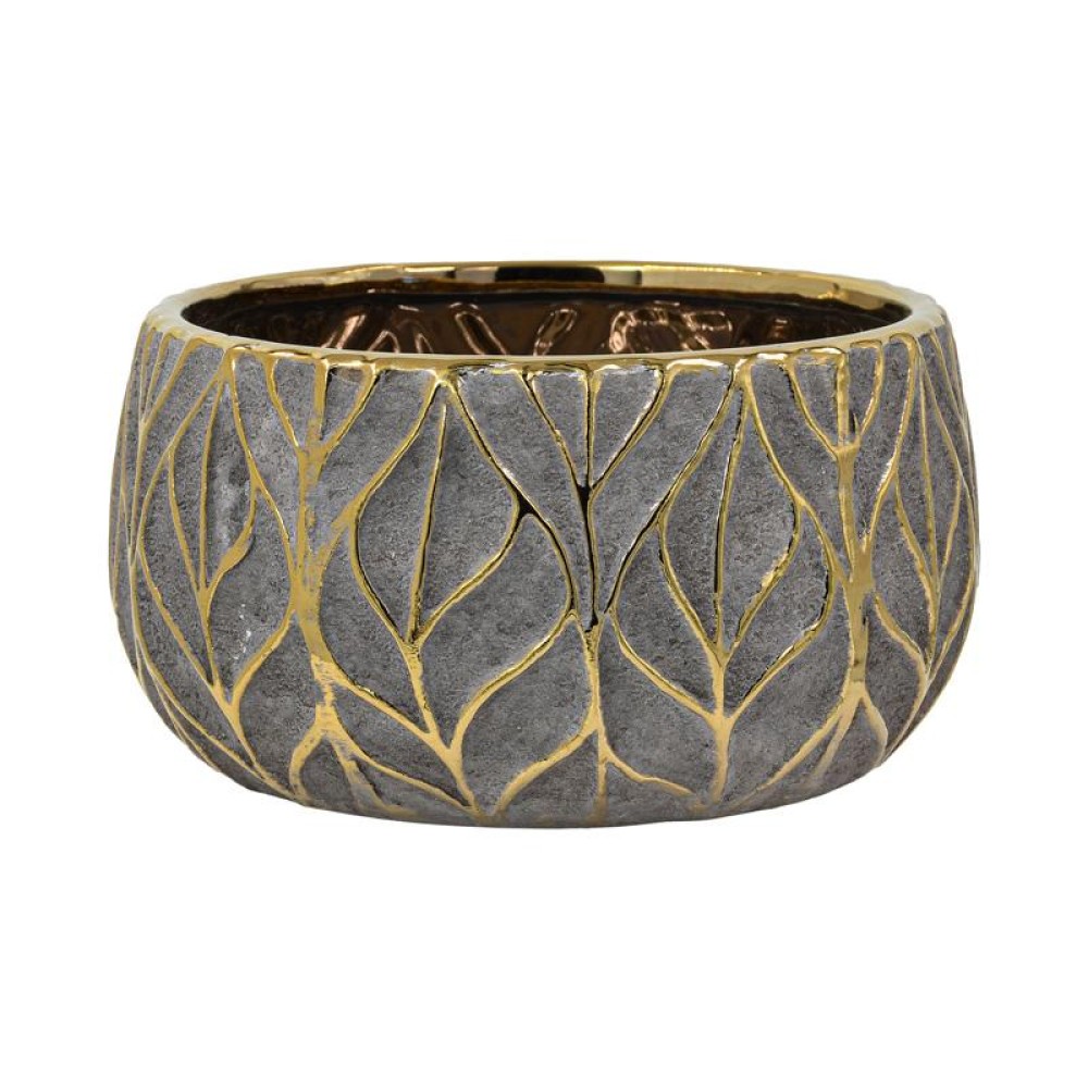 ΚΕΡΑΜΙΚΗ ΚΟΥΠ Fylliana FL126045 ΧΡΥΣΟ-ΚΑΦΕ 18x10εκ