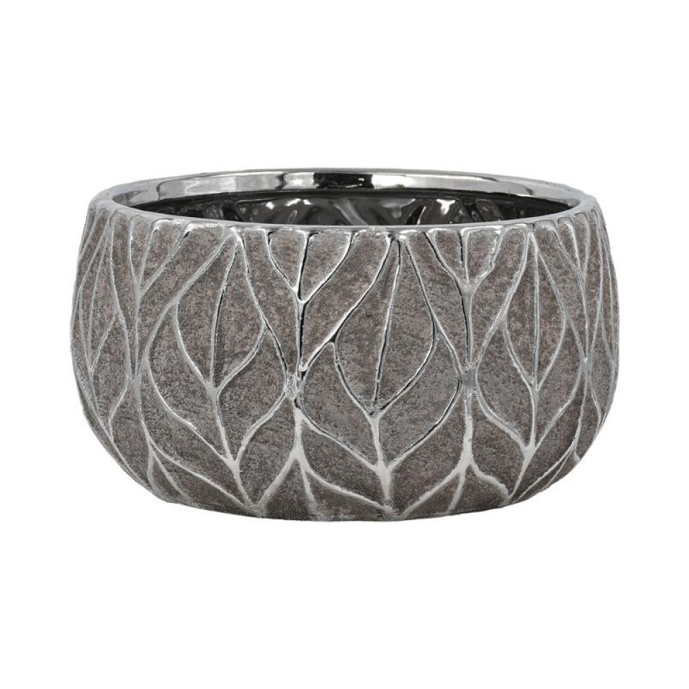 ΚΕΡΑΜΙΚΗ ΚΟΥΠ Fylliana FL126045 ΑΣΗΜΙ-ΚΑΦΕ 18x10εκ