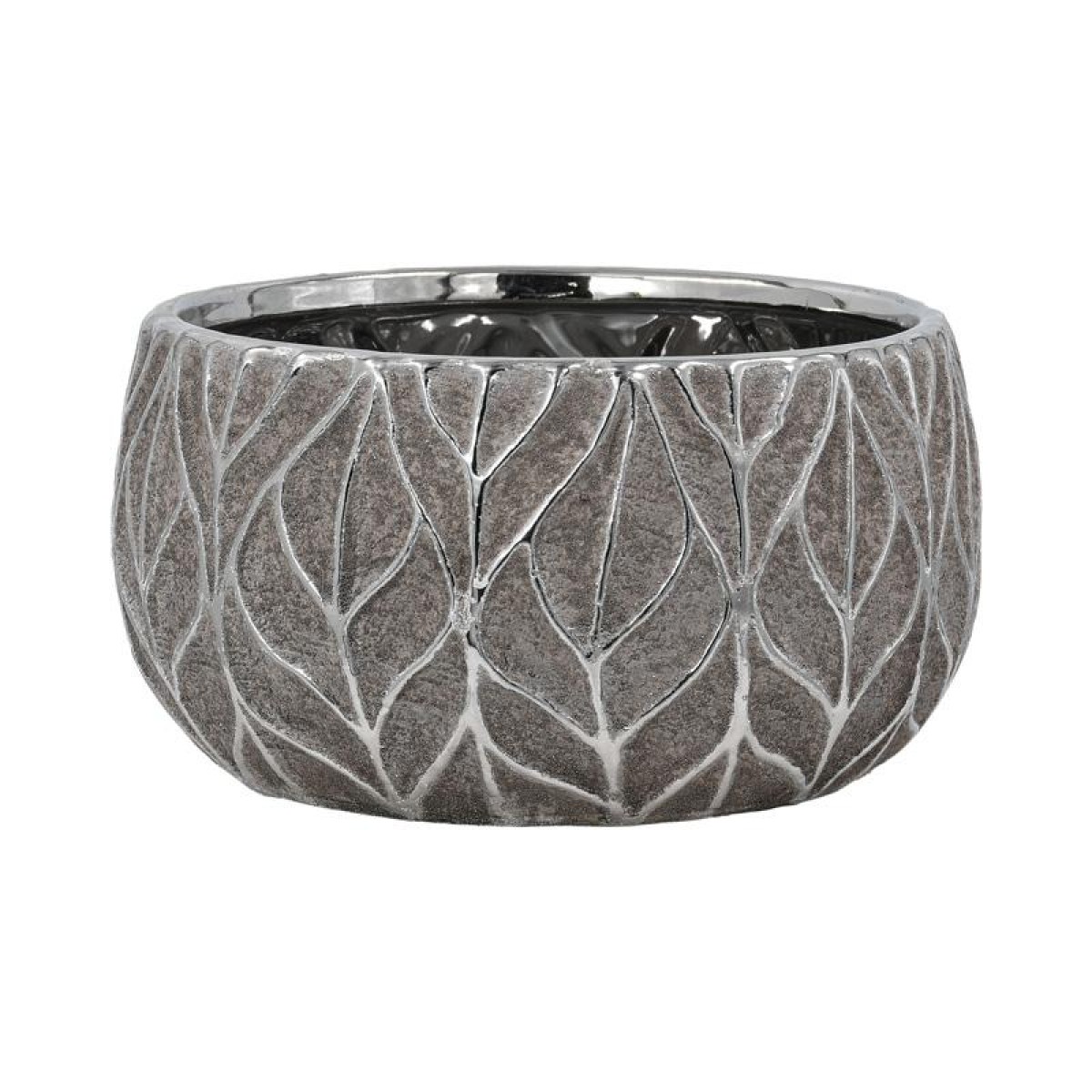 ΚΕΡΑΜΙΚΗ ΚΟΥΠ Fylliana FL126045 ΑΣΗΜΙ-ΚΑΦΕ 18x10εκ