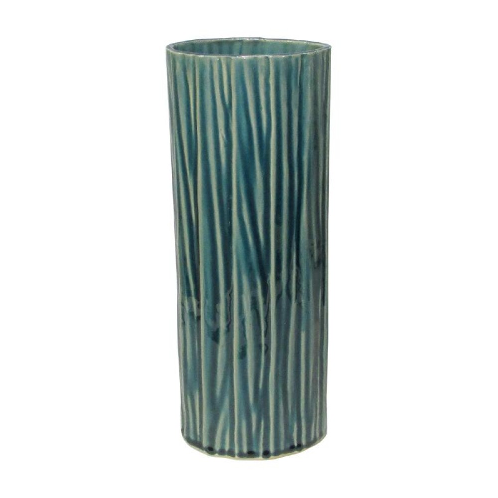 ΚΕΡΑΜΙΚΟ ΒΑΖΟ Fylliana 606054 ΠΡΑΣΙΝΟ ΧΡΩΜΑ 13,5x9,5x35,5εκ sls