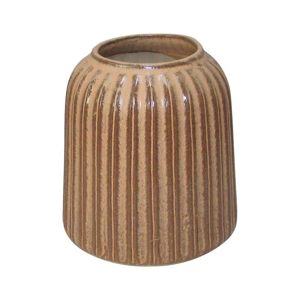 ΚΕΡΑΜΙΚΟ ΒΑΖΟ Fylliana 606115 ΚΑΦΕ ΧΡΩΜΑ 14x14x14,7εκ sls