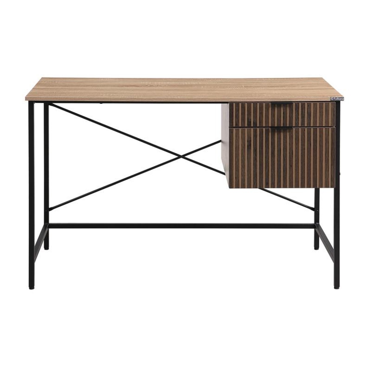ΜΕΤΑΛΛΙΚΟ ΓΡΑΦΕΙΟ Fylliana Rythmos SONOMA-WALLNUT ΧΡΩΜΑ 120x60x76εκ
