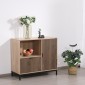 ΚΟΜΟΤΑ Fylliana Rythmos SONOMA-WALLNUT ΧΡΩΜΑ 90x40x80εκ